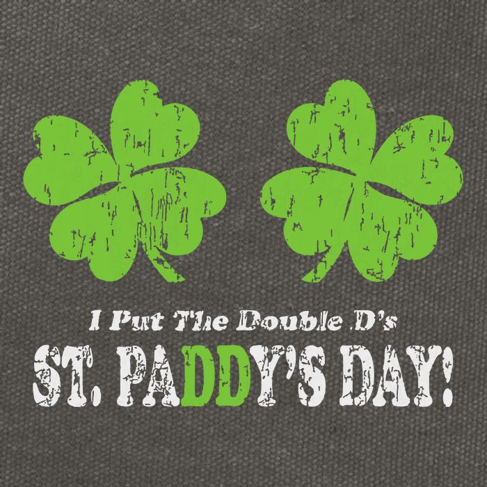 I Put The Double Ds In St Paddys Day Funny Parade Cotton Canvas Backpack