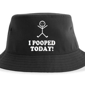 I Pooped Today Funny Sarcastic Saying Sustainable Bucket Hat