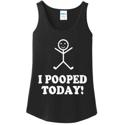 I Pooped Today Funny Sarcastic Saying Ladies Essential Tank