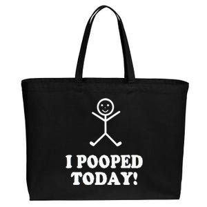 I Pooped Today Funny Sarcastic Saying Cotton Canvas Jumbo Tote