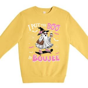 I Put The Boo In Boujee Ghost Halloween Skate Lady Ghost Gift Premium Crewneck Sweatshirt