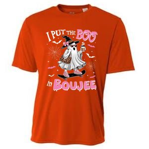 I Put The Boo In Boujee Ghost Halloween Skate Lady Ghost Gift Cooling Performance Crew T-Shirt