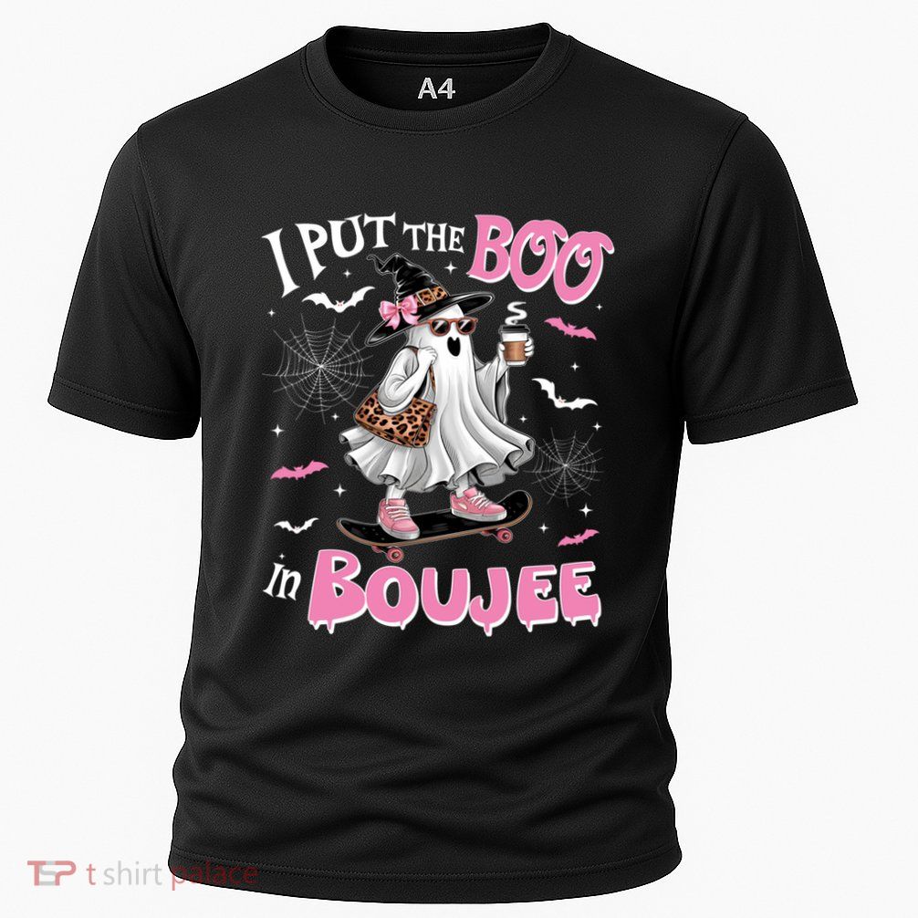 I Put The Boo In Boujee Ghost Halloween Skate Lady Ghost Gift Performance Shirt