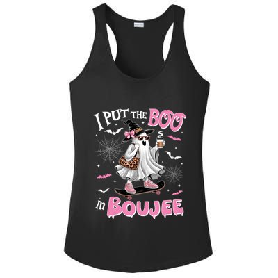 I Put The Boo In Boujee Ghost Halloween Skate Lady Ghost Gift Ladies PosiCharge Competitor Racerback Tank