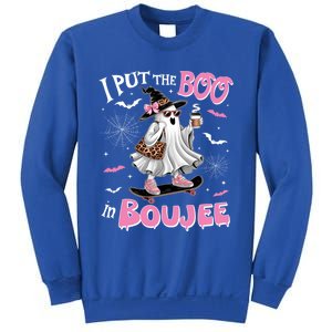 I Put The Boo In Boujee Ghost Halloween Skate Lady Ghost Gift Sweatshirt