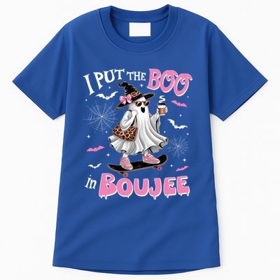I Put The Boo In Boujee Ghost Halloween Skate Lady Ghost Gift Tall T-Shirt