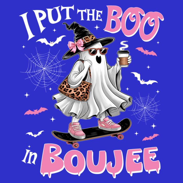 I Put The Boo In Boujee Ghost Halloween Skate Lady Ghost Gift 16 in Basic Backpack