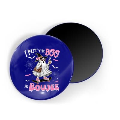 I Put The Boo In Boujee Ghost Halloween Skate Lady Ghost Gift Magnet