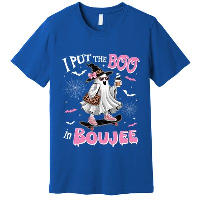 I Put The Boo In Boujee Ghost Halloween Skate Lady Ghost Gift Premium T-Shirt