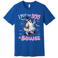 I Put The Boo In Boujee Ghost Halloween Skate Lady Ghost Gift Premium T-Shirt