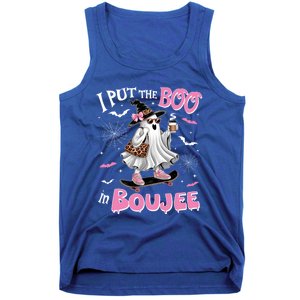 I Put The Boo In Boujee Ghost Halloween Skate Lady Ghost Gift Tank Top