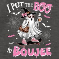 I Put The Boo In Boujee Ghost Halloween Skate Lady Ghost Gift Vector Backpack