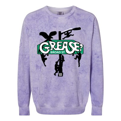 It's Philly Thing Grease Funny Grease The Pole Colorblast Crewneck Sweatshirt