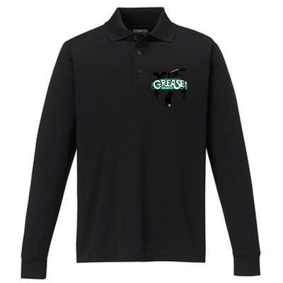 It's Philly Thing Grease Funny Grease The Pole Performance Long Sleeve Polo