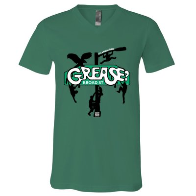 It's Philly Thing Grease Funny Grease The Pole V-Neck T-Shirt