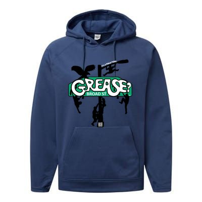 It's Philly Thing Grease Funny Grease The Pole Performance Fleece Hoodie