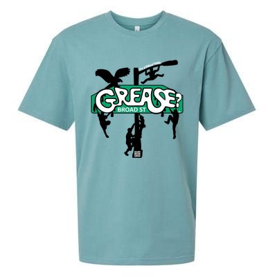 It's Philly Thing Grease Funny Grease The Pole Sueded Cloud Jersey T-Shirt