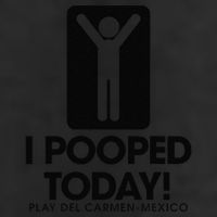 I Pooped Today Playa Del Carmen Mexico 7 Panel Mesh Trucker Snapback Hat