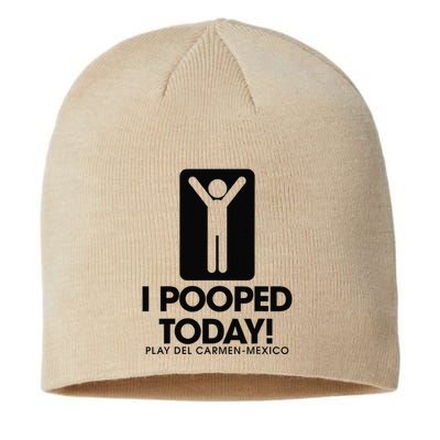 I Pooped Today Playa Del Carmen Mexico Sustainable Beanie