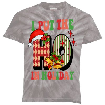 I Put The Ho In Holiday Festive Christmas Funny Kids Tie-Dye T-Shirt