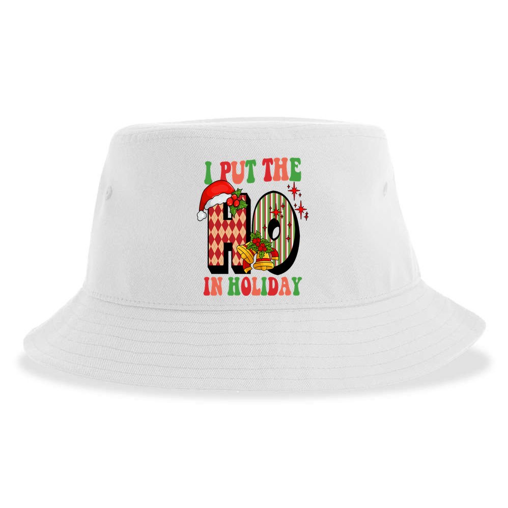 I Put The Ho In Holiday Festive Christmas Funny Sustainable Bucket Hat