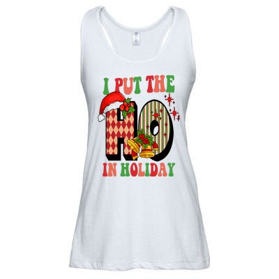 I Put The Ho In Holiday Festive Christmas Funny Ladies Essential Flowy Tank