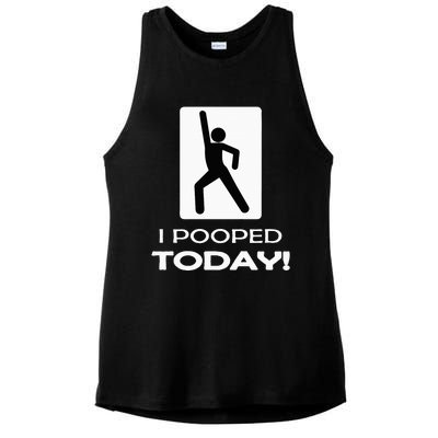 I Pooped Today Toilet Humor Ladies PosiCharge Tri-Blend Wicking Tank