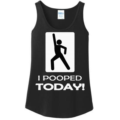 I Pooped Today Toilet Humor Ladies Essential Tank