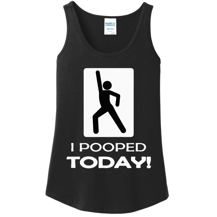 I Pooped Today Toilet Humor Ladies Essential Tank