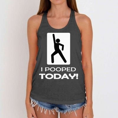 I Pooped Today Toilet Humor Women's Knotted Racerback Tank