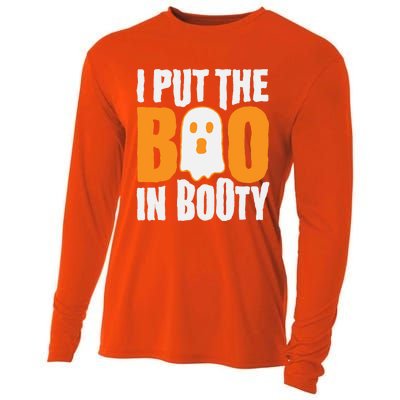 I Put The Boo In Booty Funny Halloween Holiday Quote Gift Cooling Performance Long Sleeve Crew