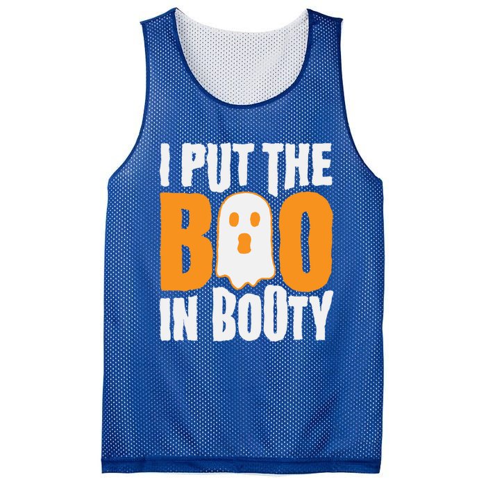 I Put The Boo In Booty Funny Halloween Holiday Quote Gift Mesh Reversible Basketball Jersey Tank