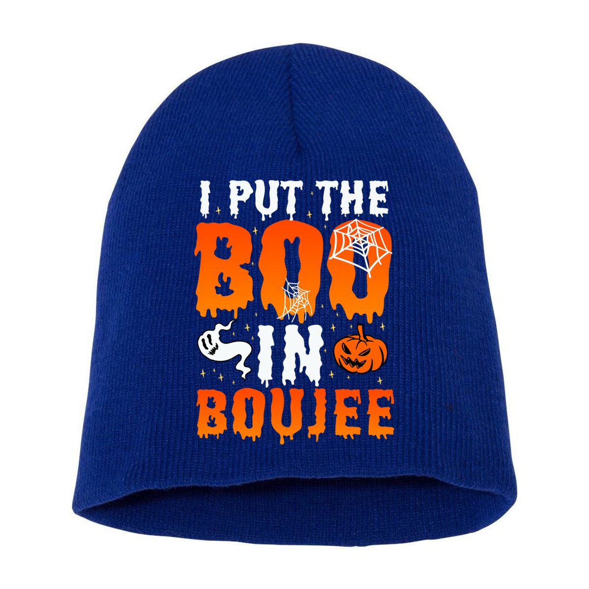 I Put The Boo In Boujee Gift Short Acrylic Beanie