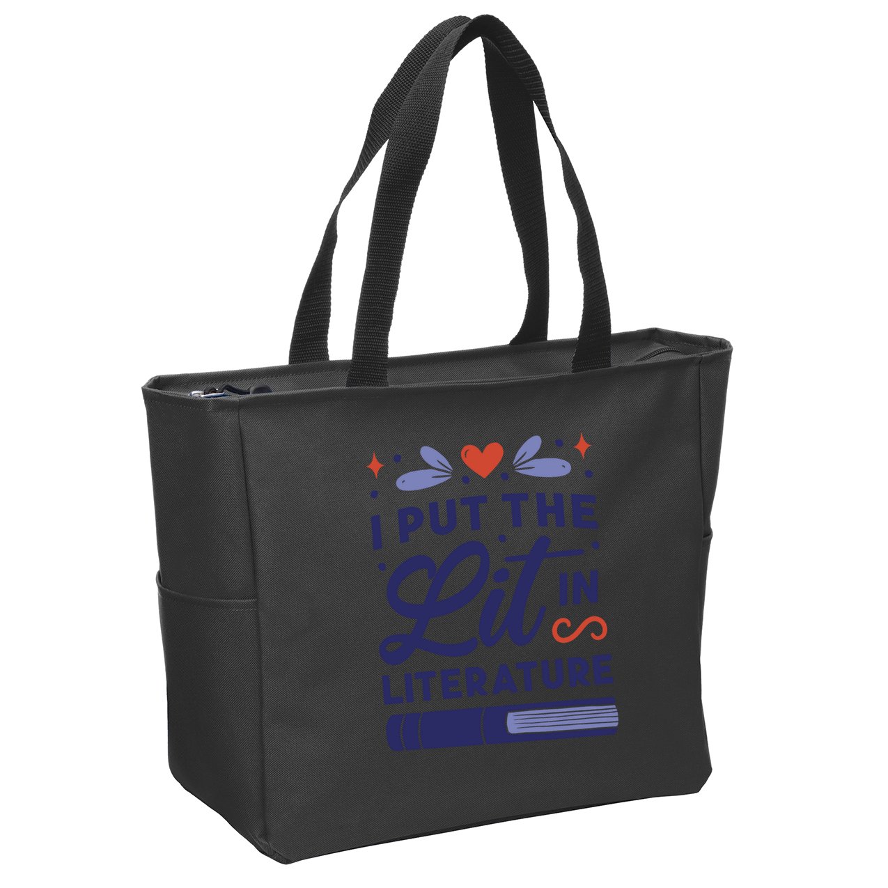 I Put The Lit In Literature Zip Tote Bag