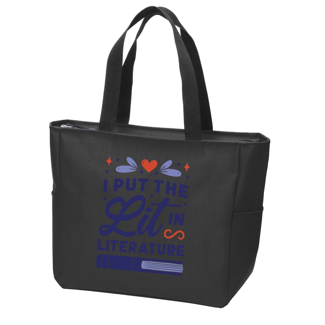I Put The Lit In Literature Zip Tote Bag
