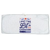 I Put The Lit In Literature Large Microfiber Waffle Golf Towel