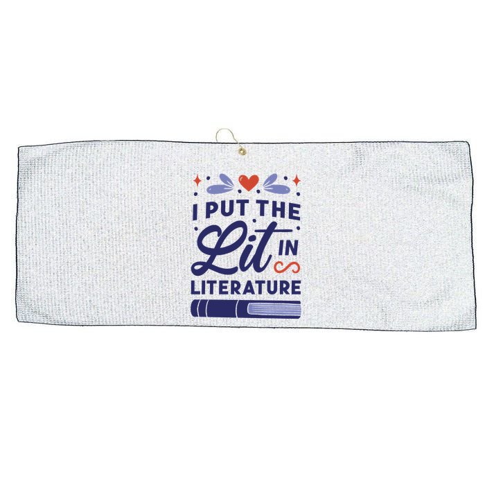 I Put The Lit In Literature Large Microfiber Waffle Golf Towel