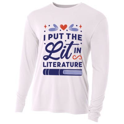 I Put The Lit In Literature Cooling Performance Long Sleeve Crew
