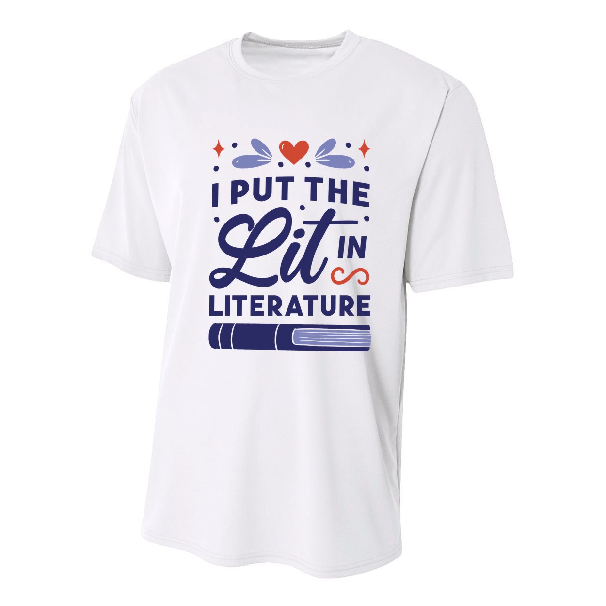 I Put The Lit In Literature Youth Performance Sprint T-Shirt