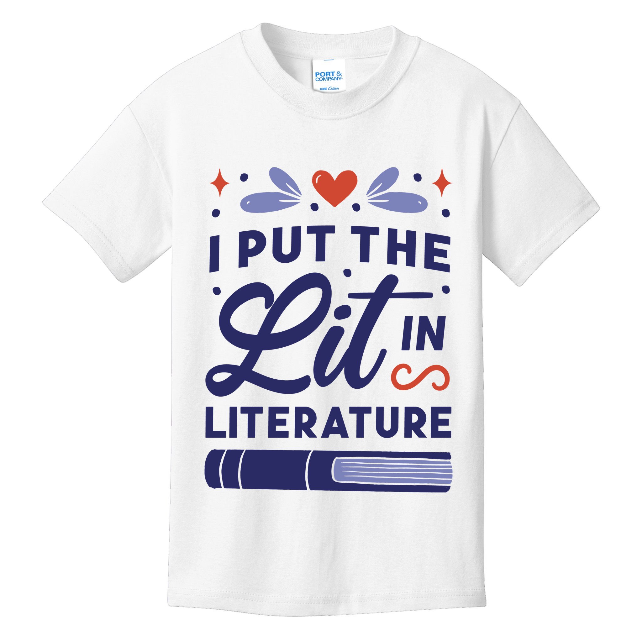 I Put The Lit In Literature Kids T-Shirt