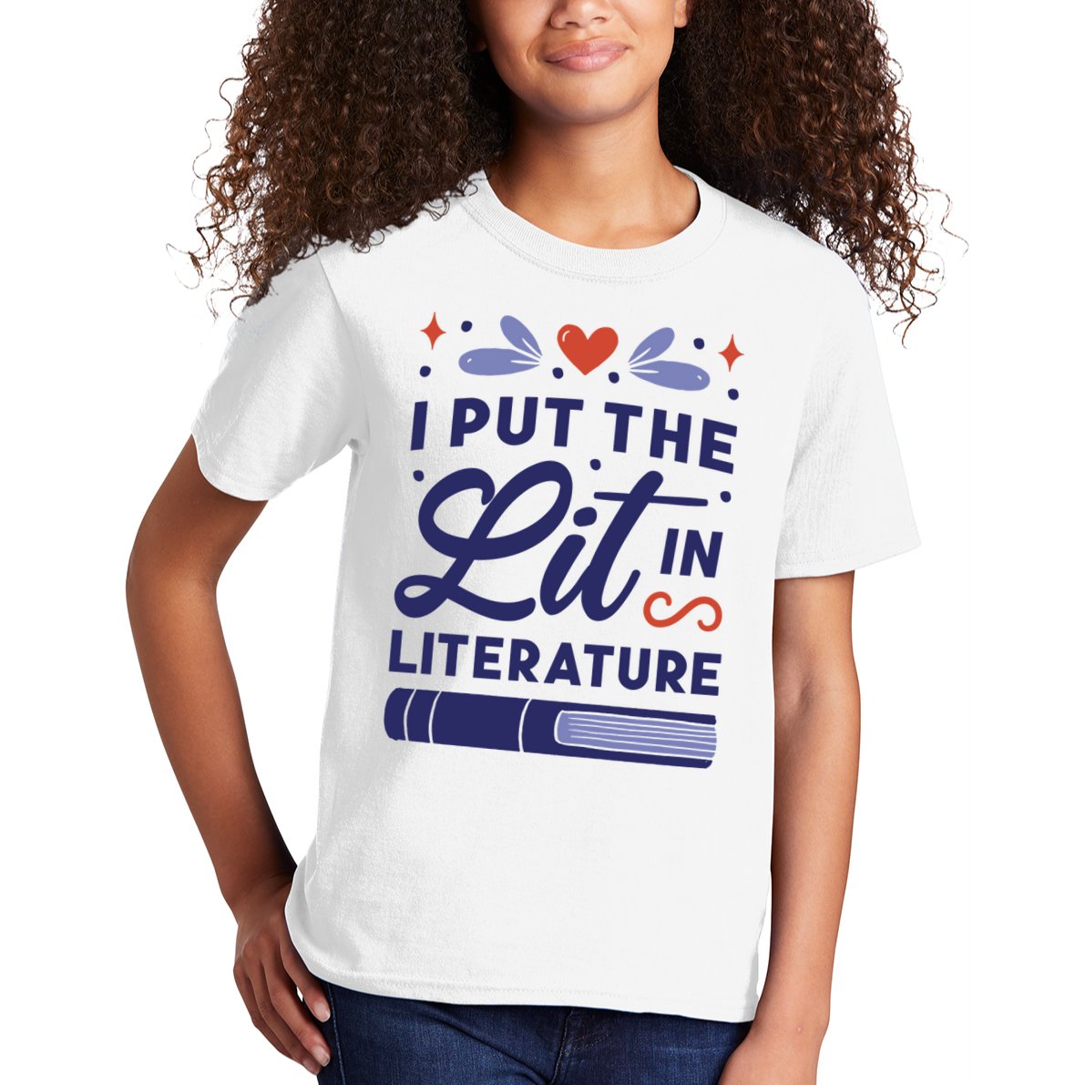 I Put The Lit In Literature Kids T-Shirt