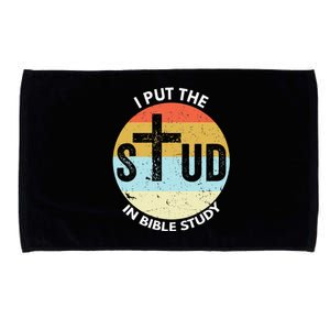 I Put The Stud In Bible Study Funny Bible Study Christian Microfiber Hand Towel