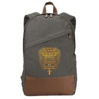 I Prayed To God For The Right Man Cotton Canvas Backpack