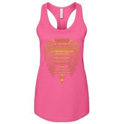 I Prayed To God For The Right Man Women's Racerback Tank