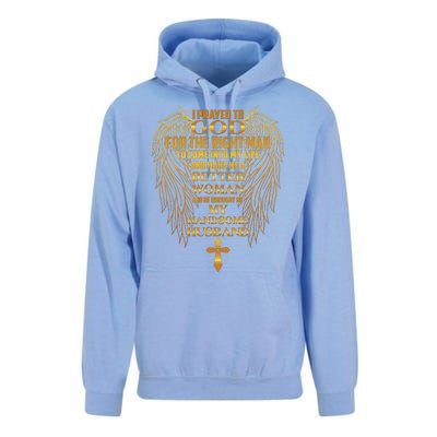 I Prayed To God For The Right Man Unisex Surf Hoodie