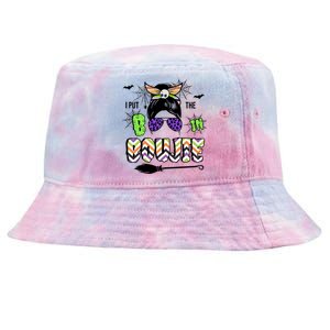 I Put The Boo In The Boujie Messy Bun Tie-Dyed Bucket Hat