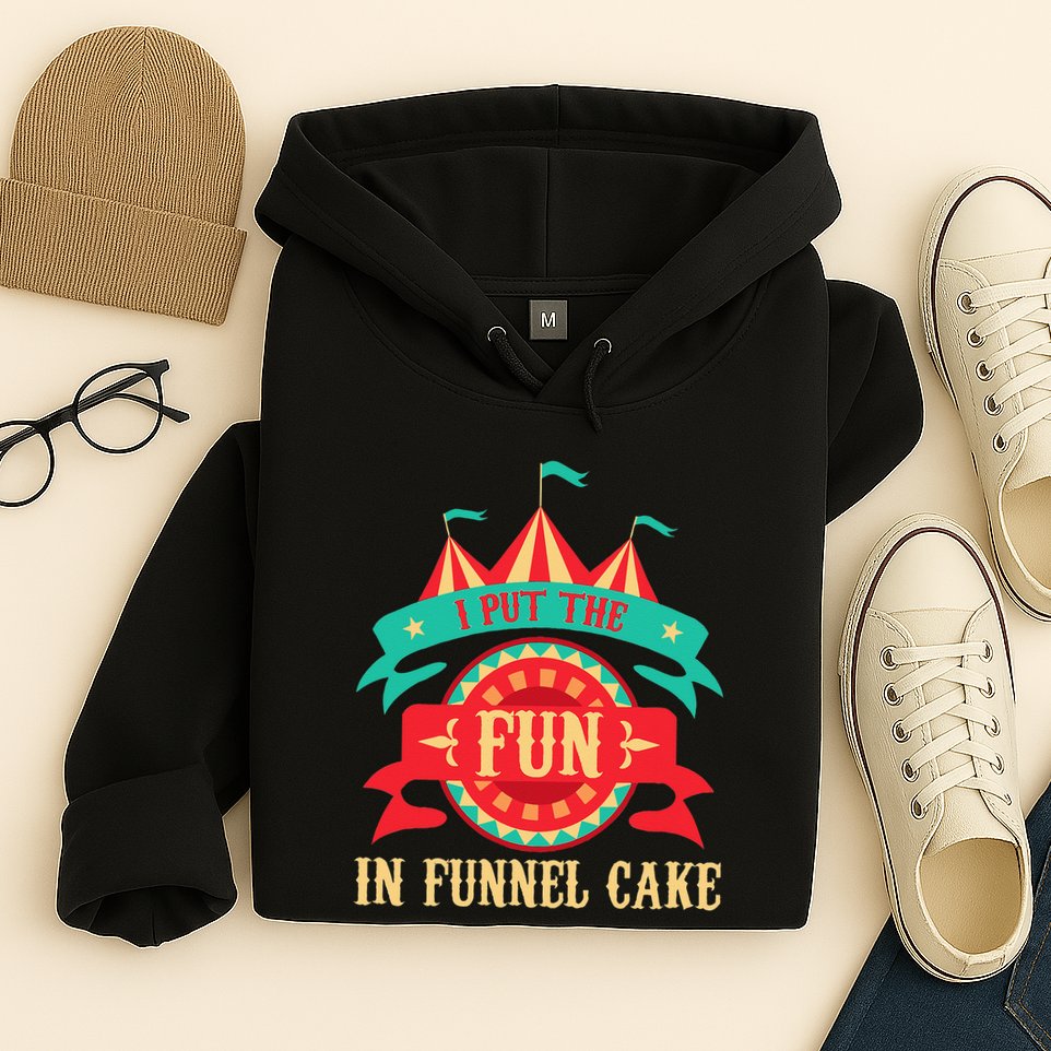 I Put The Fun In Funnel Cake  Circus Birthday Party Costume Hoodie