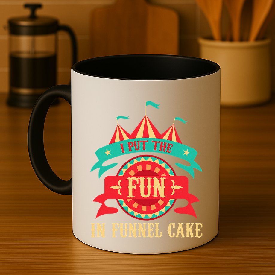 I Put The Fun In Funnel Cake  Circus Birthday Party Costume Mug