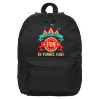 I Put The Fun In Funnel Cake  Circus Birthday Party Costume 16 in Basic Backpack