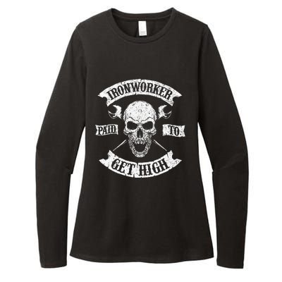 Ironworker Paid To Get High Metal Worker Union Ironworking Womens CVC Long Sleeve Shirt